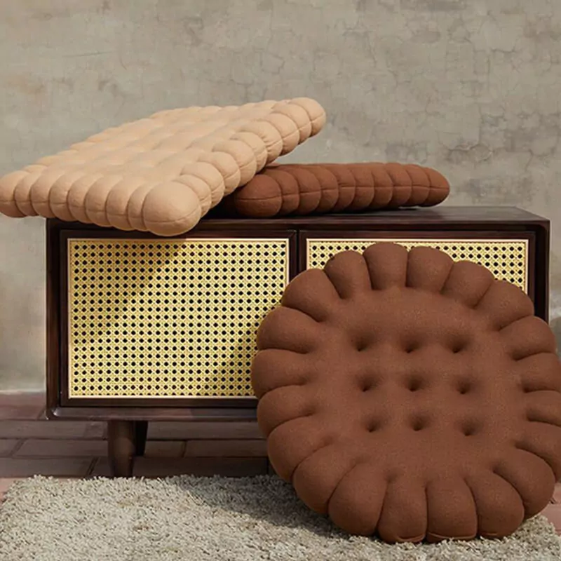 coussins en forme de biscuit